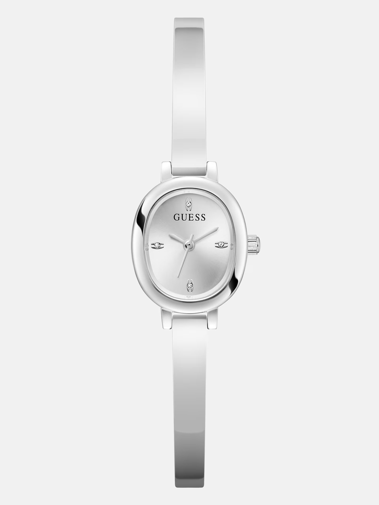 Montre ovale, acier inoxydable
