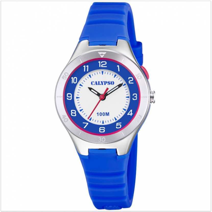 Bright blue silicone bracelet watch - K5800-3 - Calypso Watches