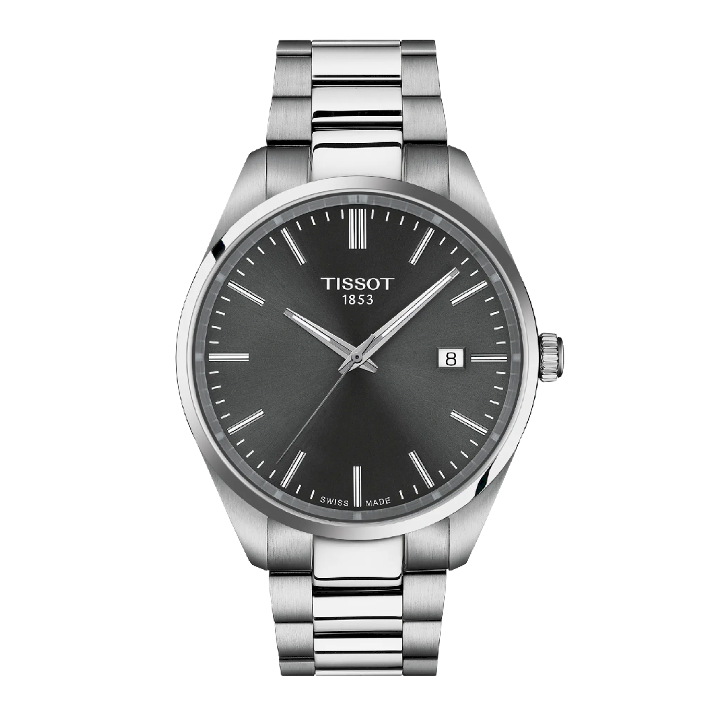Montre Tissot PR 100 acier inoxydable fond noir