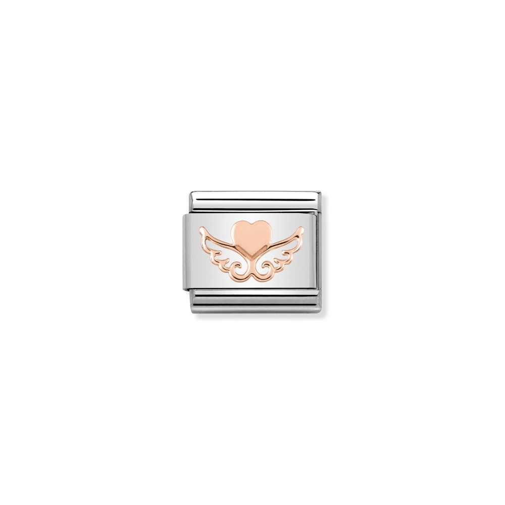 Classic link heart, stainless steel, 9K rose gold - 43010401 - NOMINATION