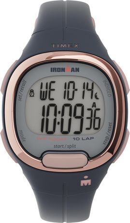 Montre Ironman, silicone marine et rose