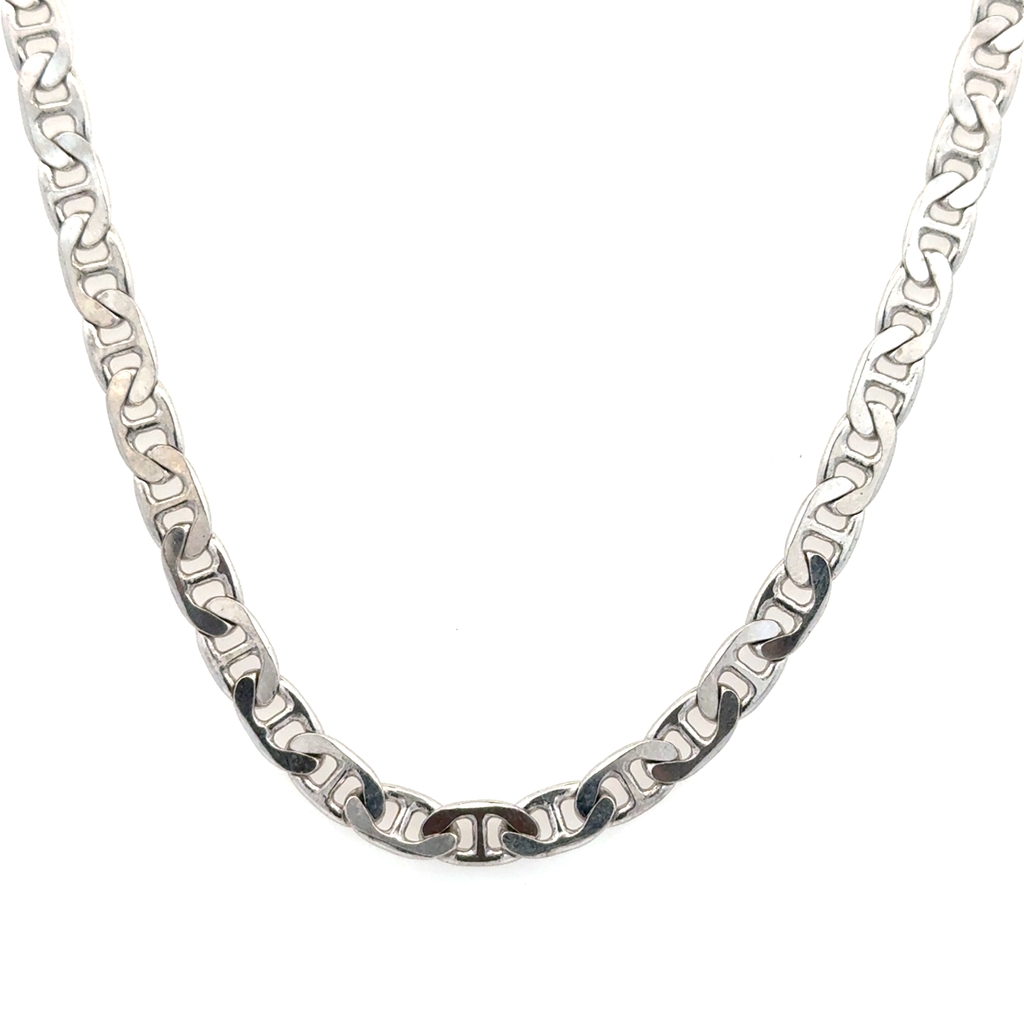 Chaîne mailles marine, argent