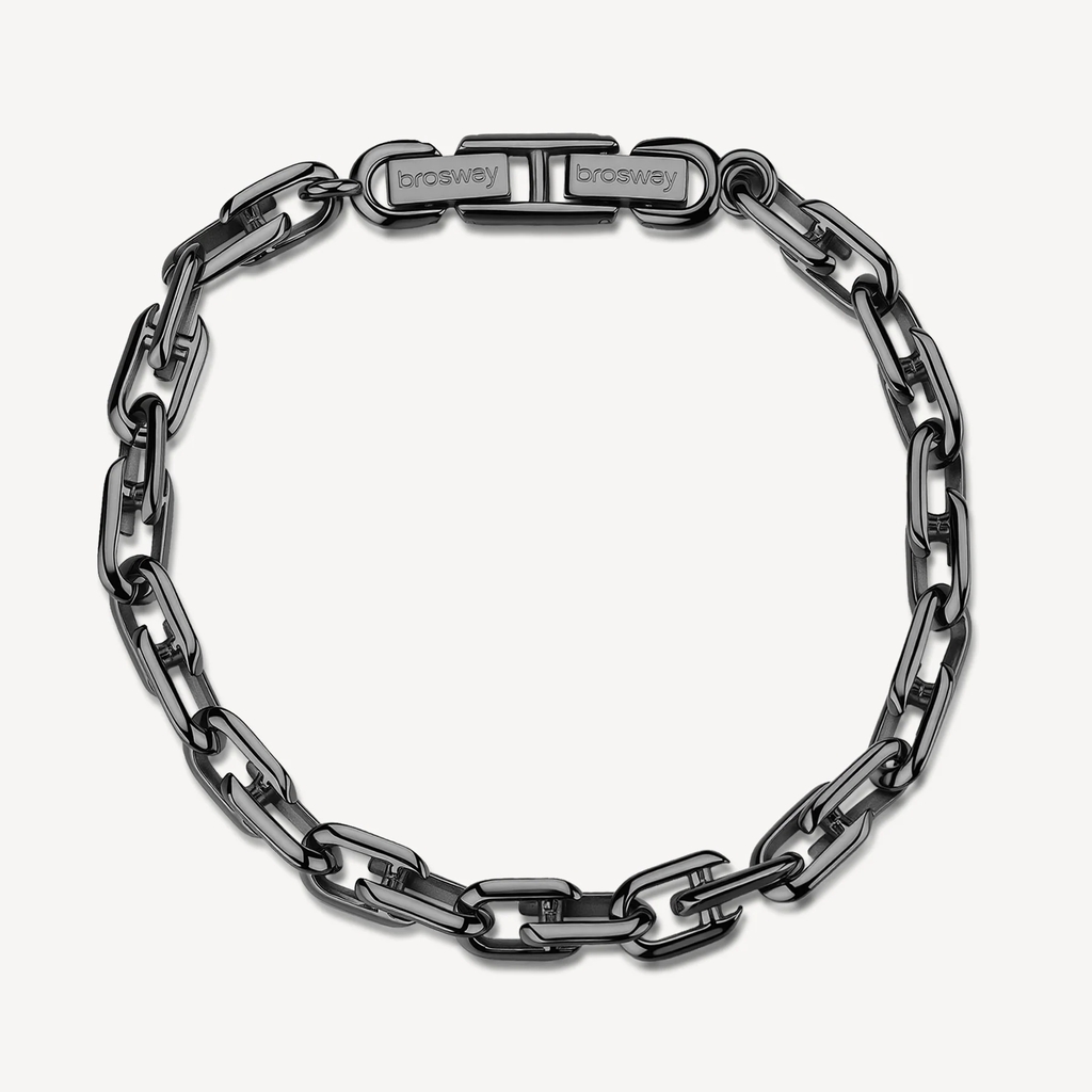 Bracelet Nemesi, acier inoxydable noir