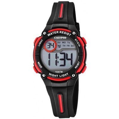Montre silicone noir et rouge