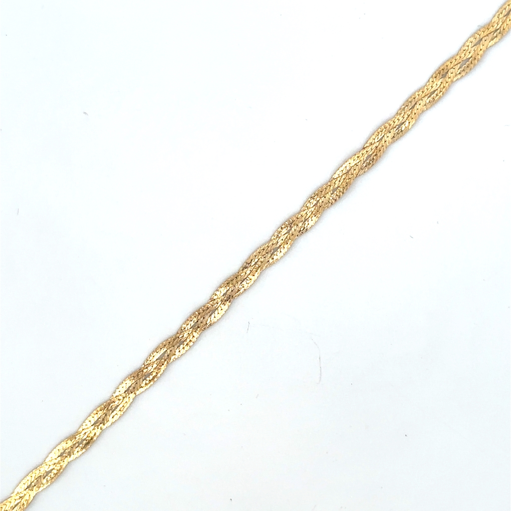 10k yellow gold braided bracelet - LPR-2936-7.5 - Exclusivity