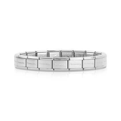 Classic starter bracelet, stainless steel, 13 blank links - 030000SI - NOMINATION