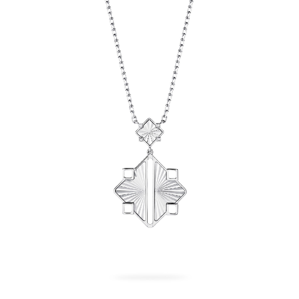 Birks Muse Guilloché Pendant, Silver - 450018473660 - Birks