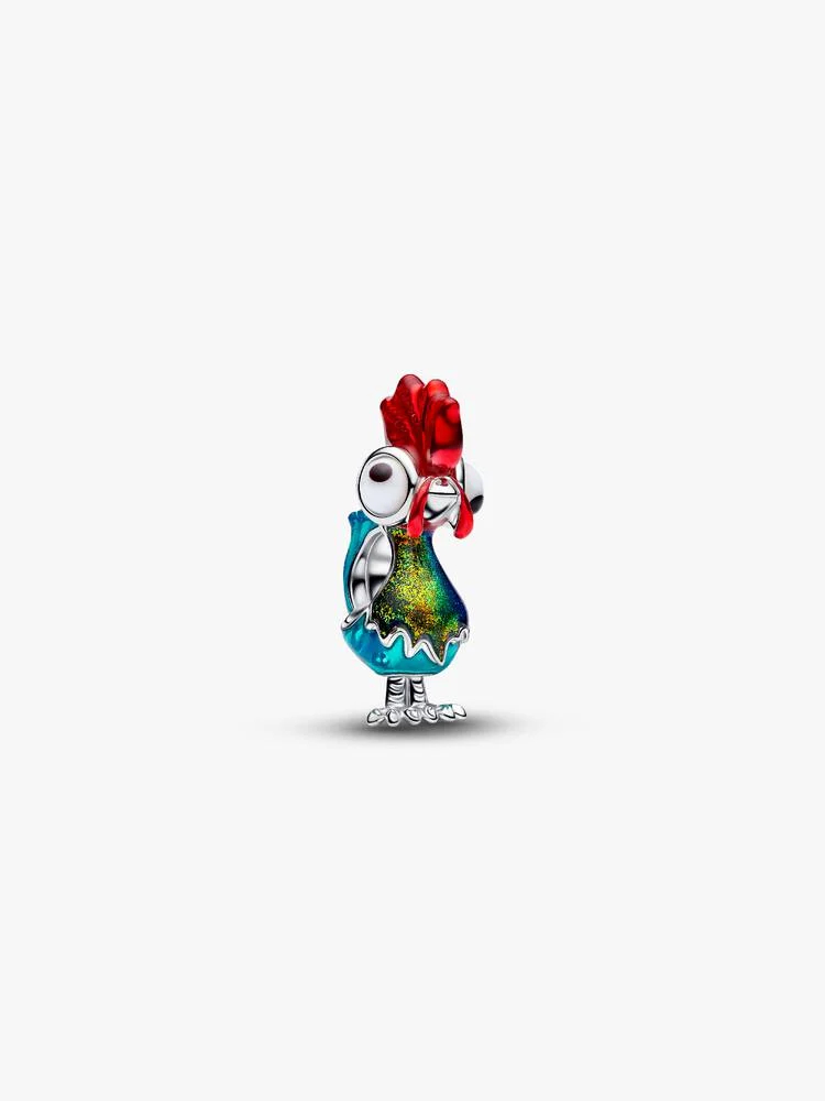 Bille Disney, heihei, argent, verre de murano, émail coloré