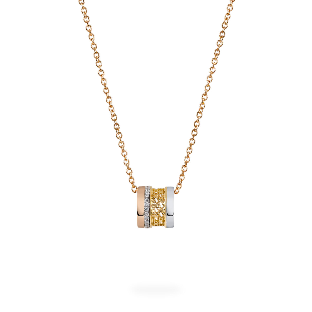 Birks Dare to Dream pendant, 18K 3-tone gold, 0.14 ct diamonds - 450008640409 - Birks