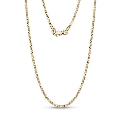 Chaîne vénitienne ronde, acier inoxydable doré