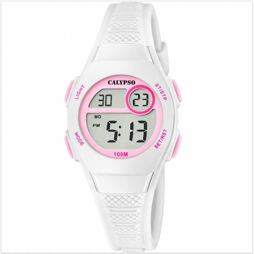 Montre silicone blanc/rose