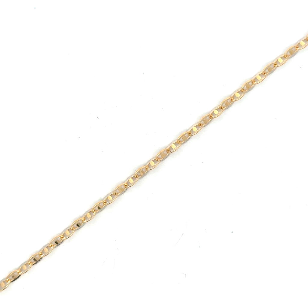 Bracelet mailles gucci, or 2 tons (jaune et blanc) 10 carats