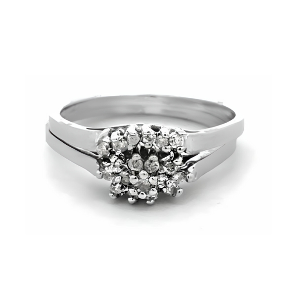 10K White Gold Diamond Bridal Set for Women - LPR-2642 - Exclusivity