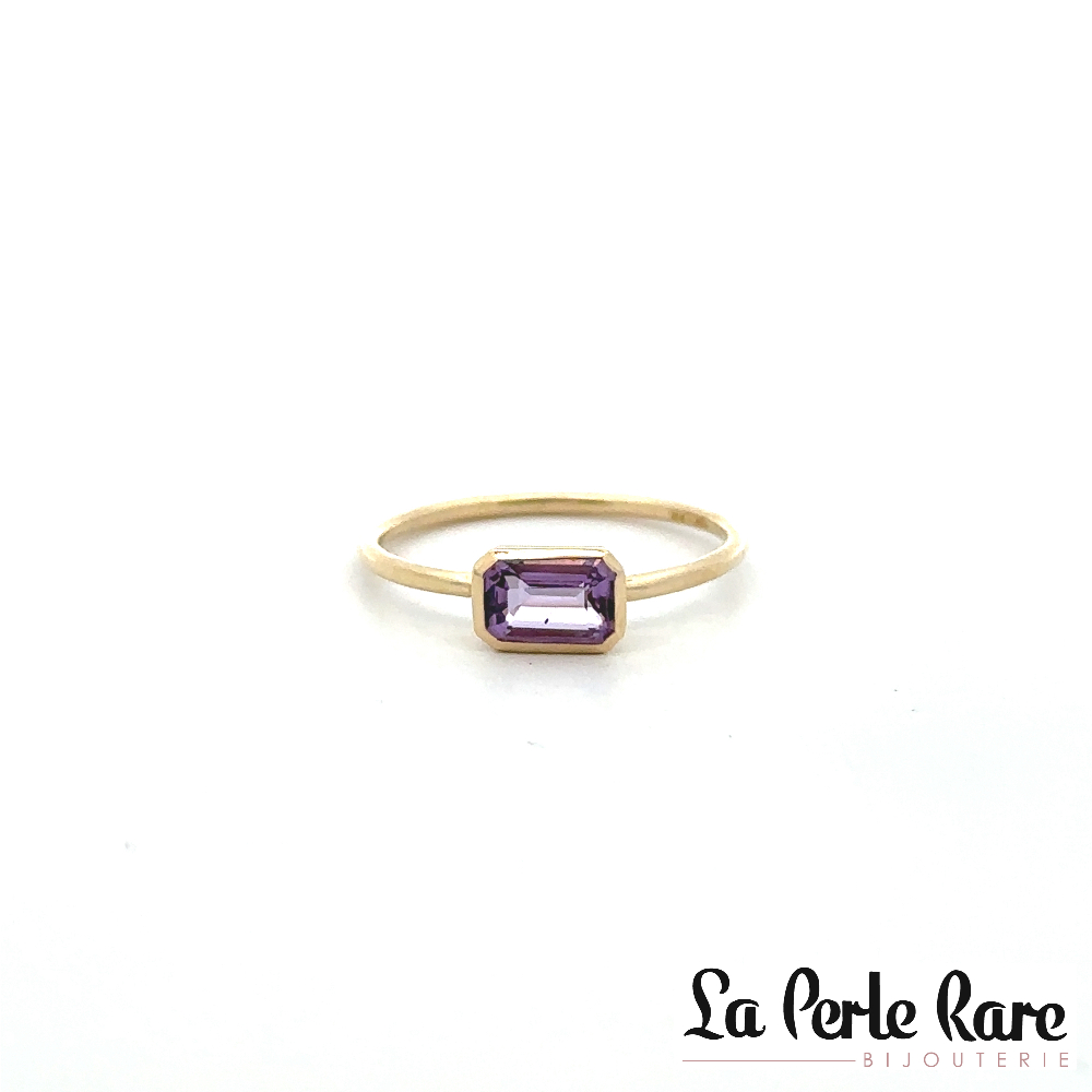 Ring, 10k yellow gold, amethyst - ST49141AM - Pure Romance