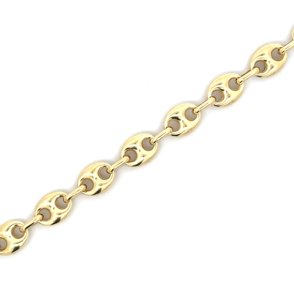 Bracelet gucci, argent finition or jaune