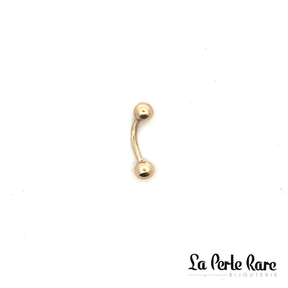 Eyebrow ring 10K yellow gold - 1766-LA - Exclusivity