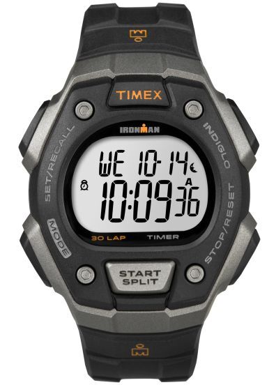 Montre Ironman, silicone noir, plastique 2 tons (gris/noir)