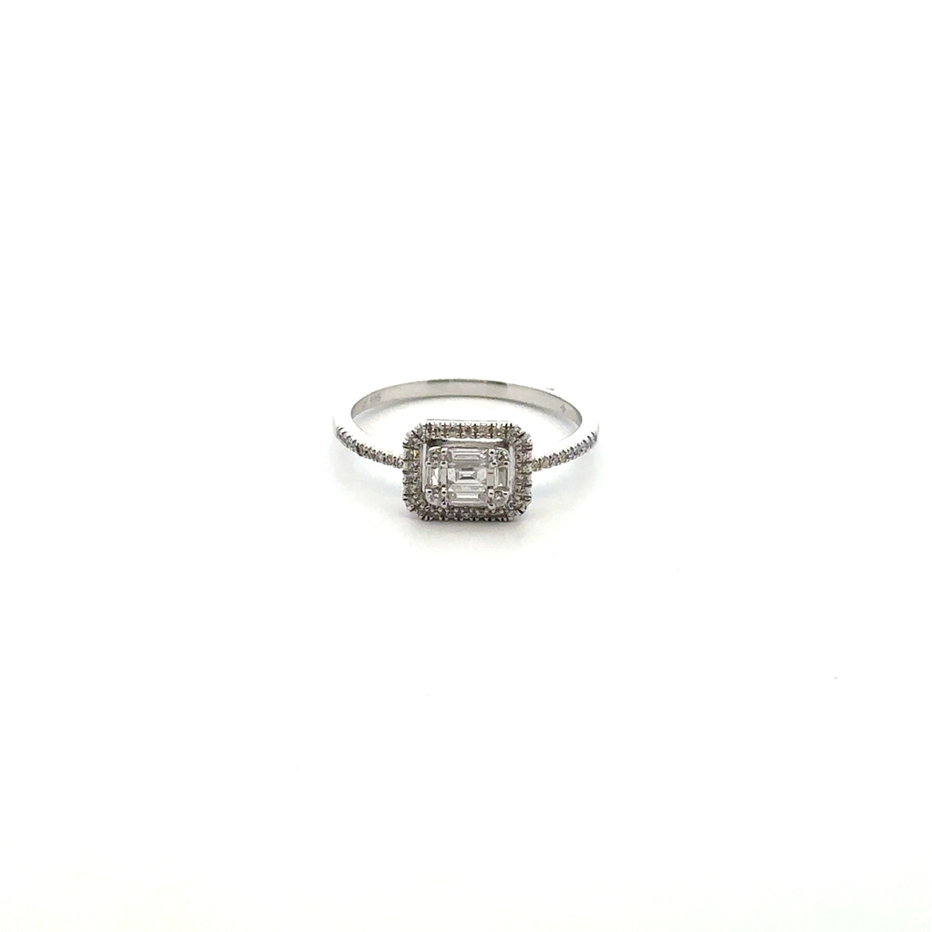 14k White Gold Ring with 26 pts Diamonds - 142457-B - Majolie