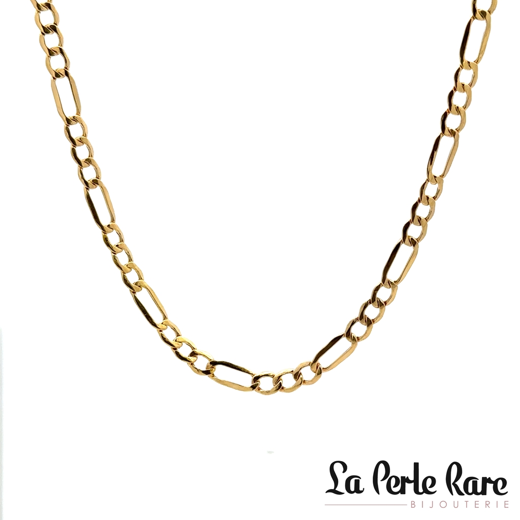 Figaro chain in 10k yellow gold 22 inches - LPR-2925-22 - Exclusivity