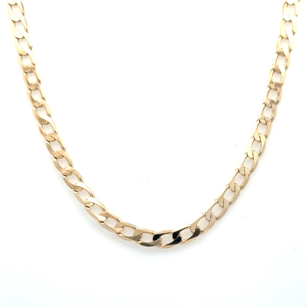 Chaîne gourmette, or jaune 10 carats