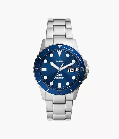 Fossil Blue Dive Stainless Steel Watch Blue Dial - FS6029 - Fossil