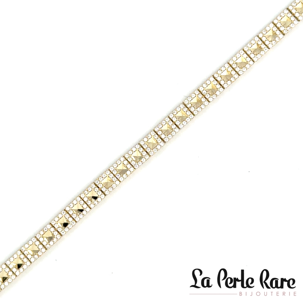 Women’s 10K Yellow Gold Bracelet with Clear Zircons - LPR-2937-7.5 - Exclusivity