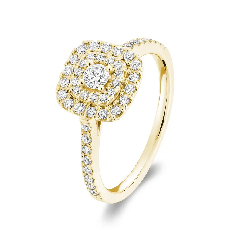 14K Yellow Gold Ring with 65 Points of I-GH Diamonds - 01-CDH50Y - Rnb