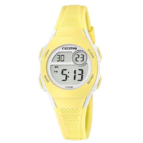 Montre silicone jaune