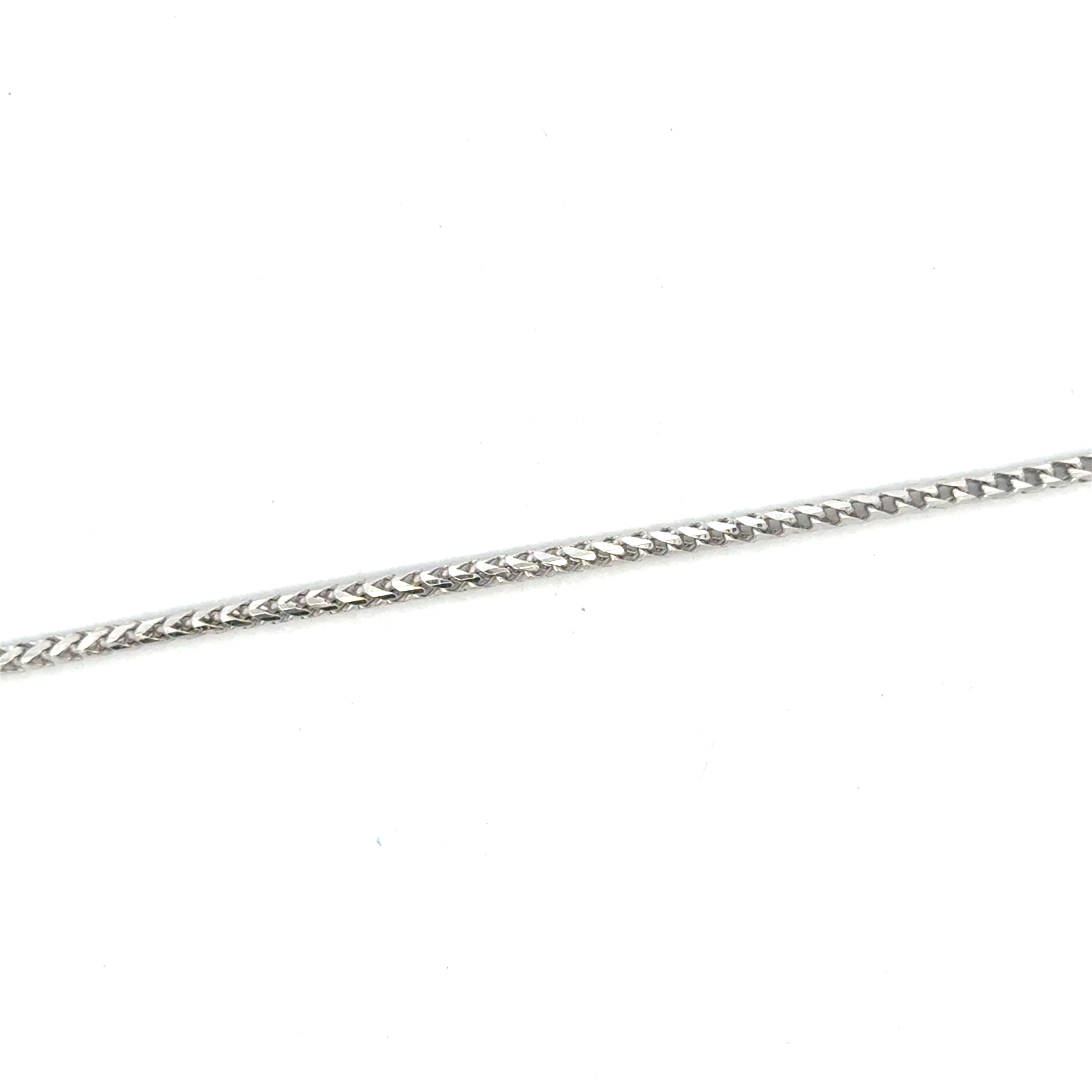 Bracelet franco rond, or blanc 10 carats