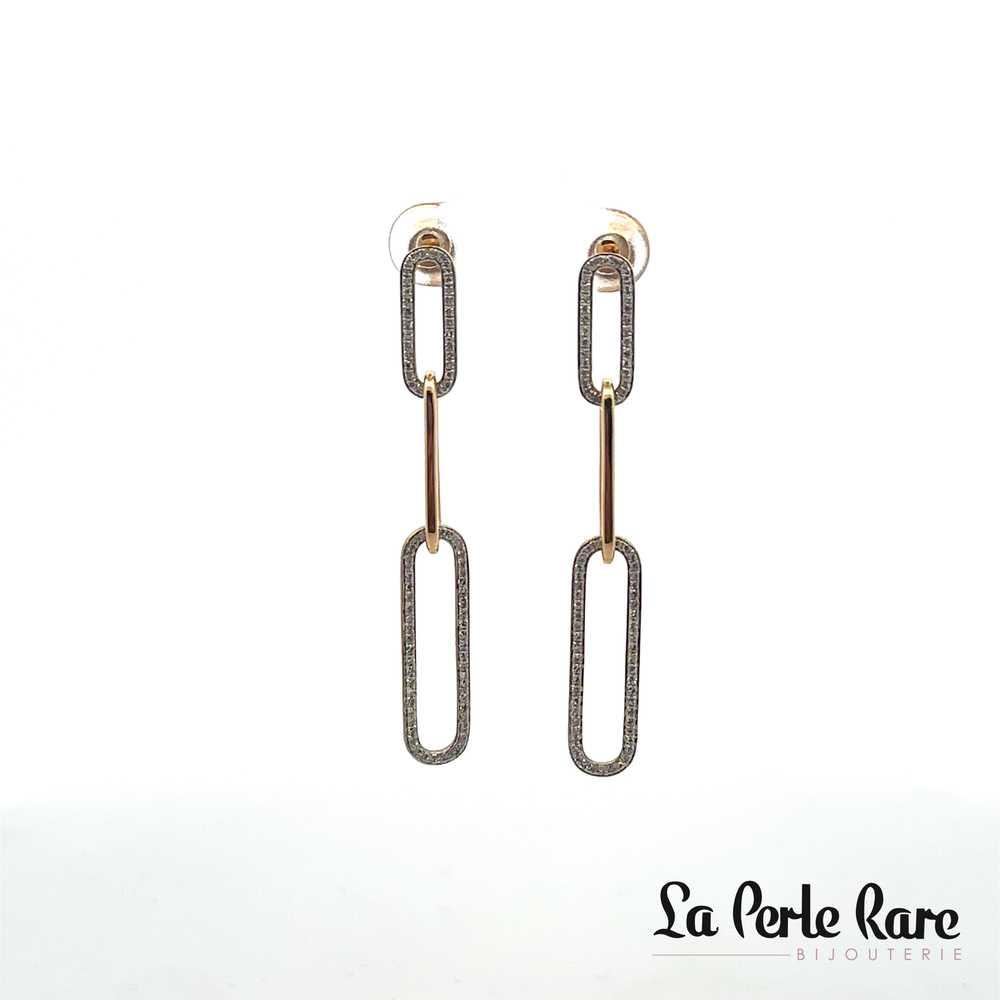 14k Yellow Gold Drop Earrings, 44 pts Diamonds - 262307 - Majolie