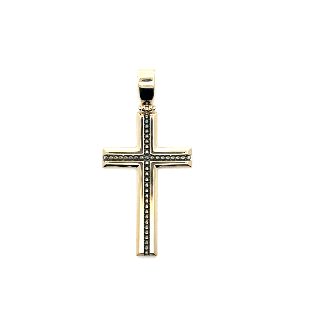 Pendentif croix, or jaune 10 carats