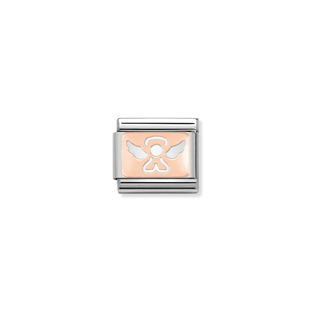 Classic link angel, stainless steel, 9K rose gold - 43010114 - NOMINATION