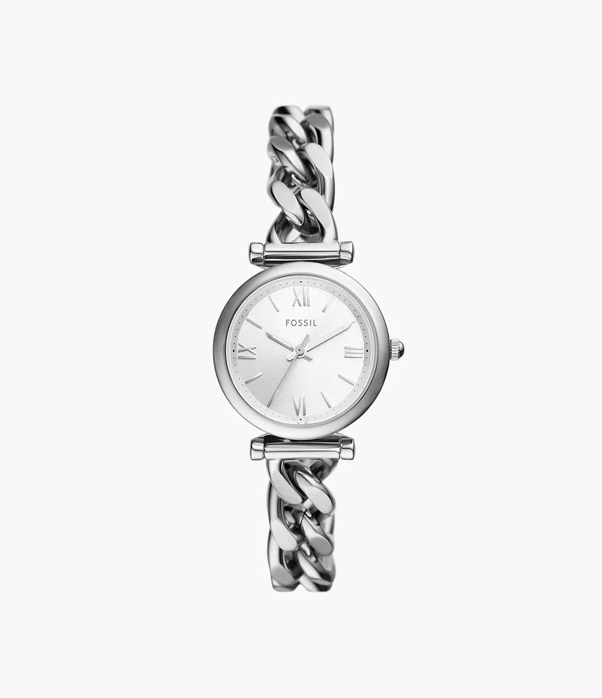 Carlie Stainless Steel Watch, Silver Tone - ES5331 - Fossil