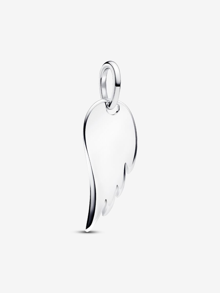 Pendentif aile d'ange gravable, argent