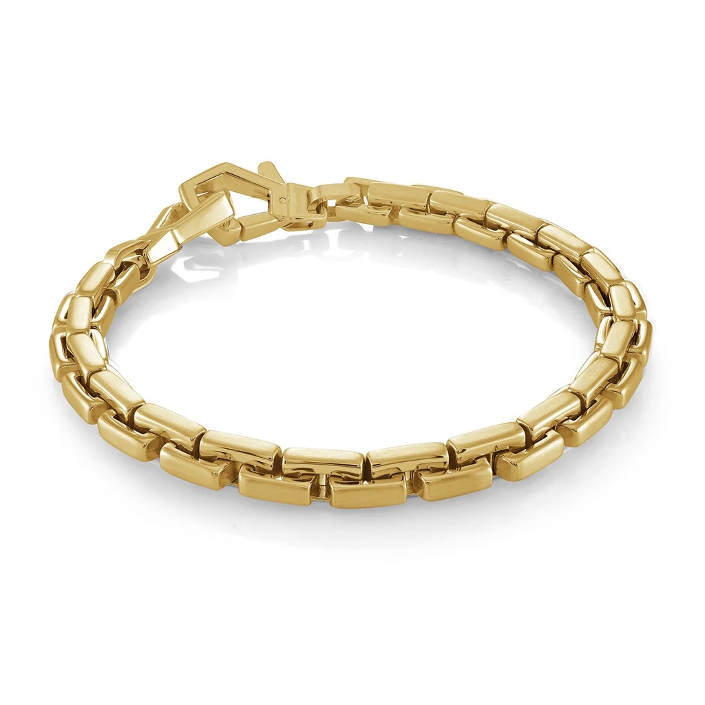 Bracelet acier inoxydable doré, 6 millimètres