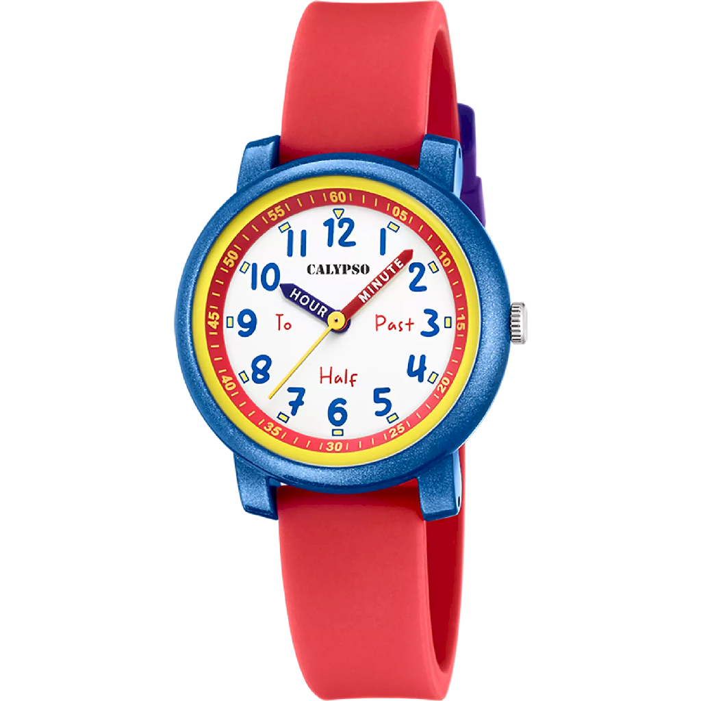 Montre silicone coloré, fond blanc