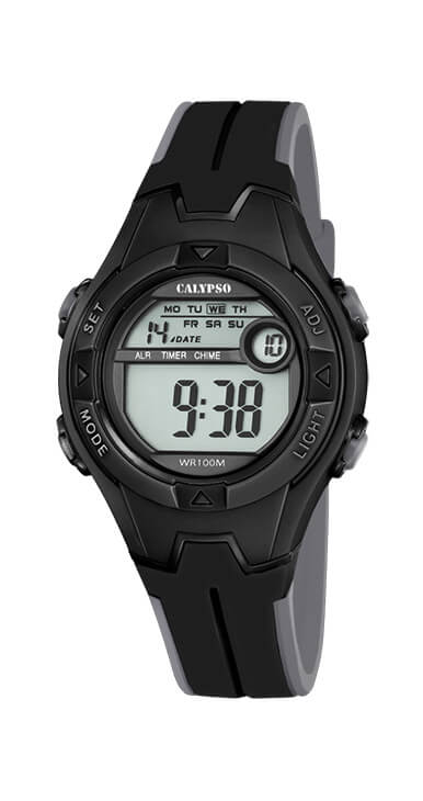 Montre silicone noir et gris