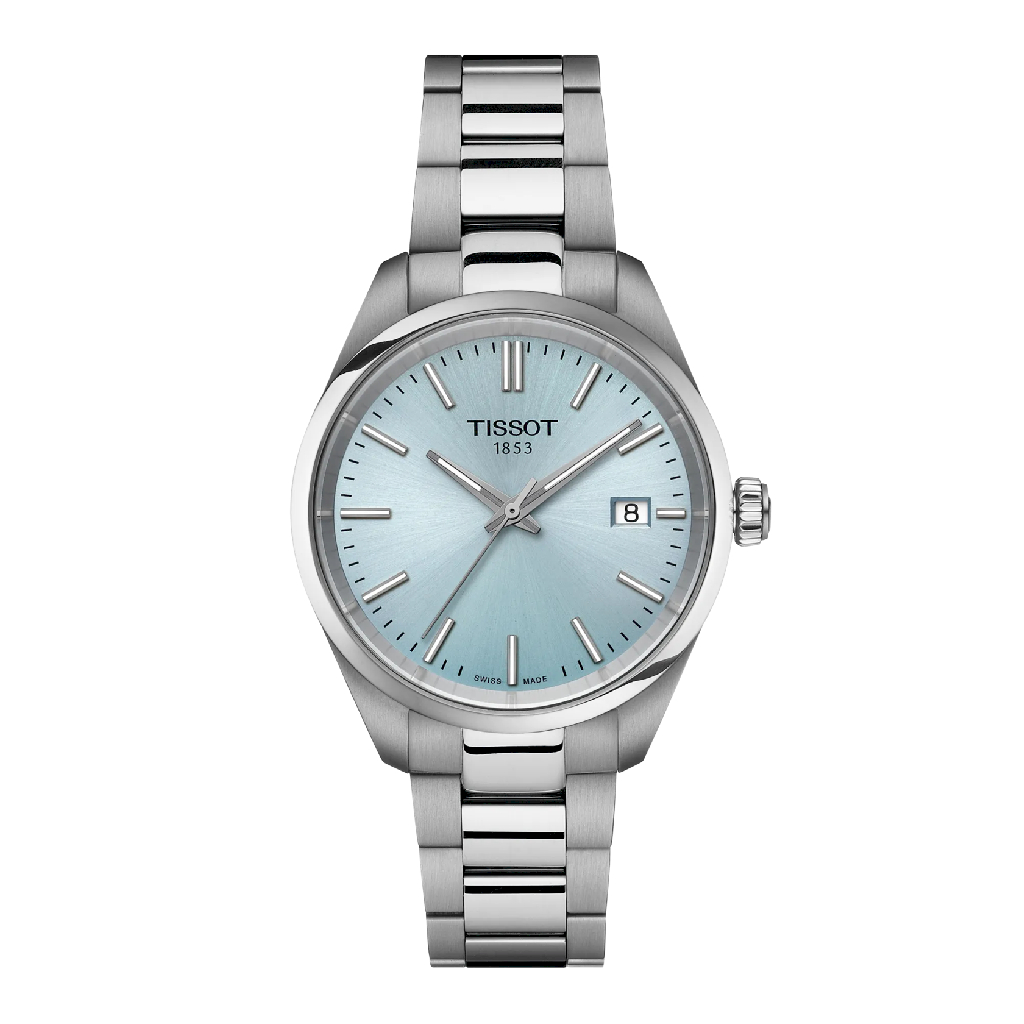 Montre PR100, acier inoxydable, fond bleu pâle