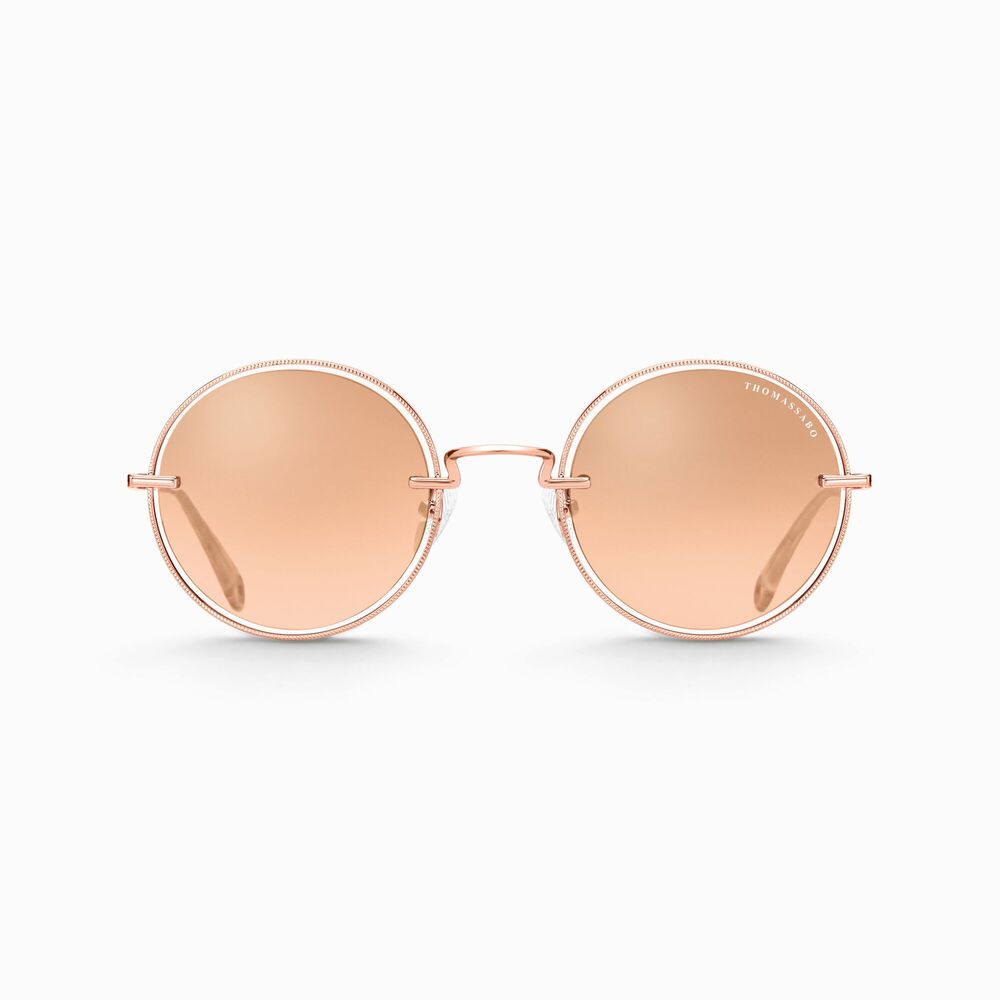 Lunettes de soleil Romy rondes rosées