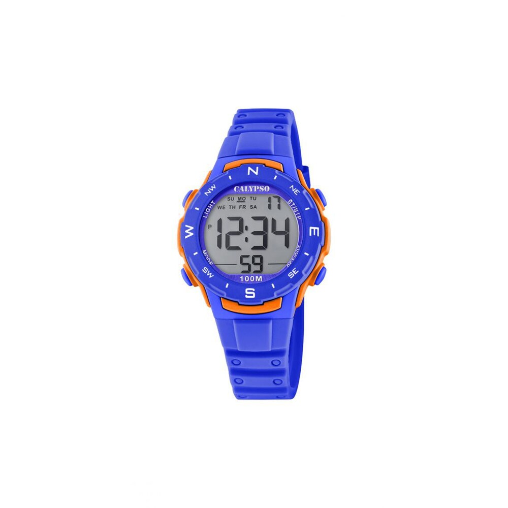 Montre silicone bleu/orange