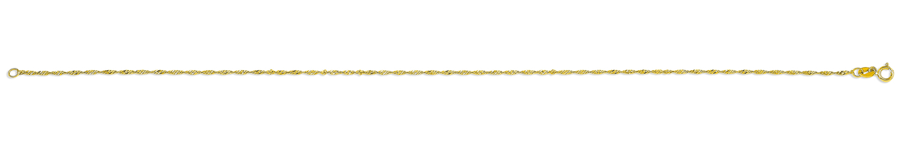 Yellow gold Singapore anklet chain
