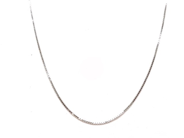 Chaîne vénitienne, or blanc 10 carats