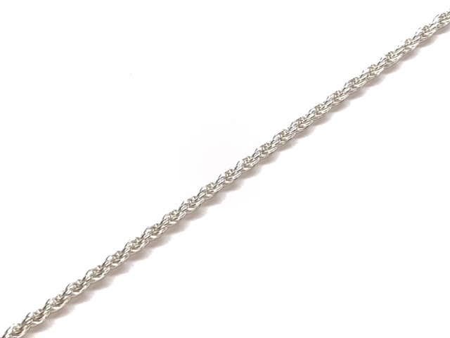 Anklet torsade, sterling silver