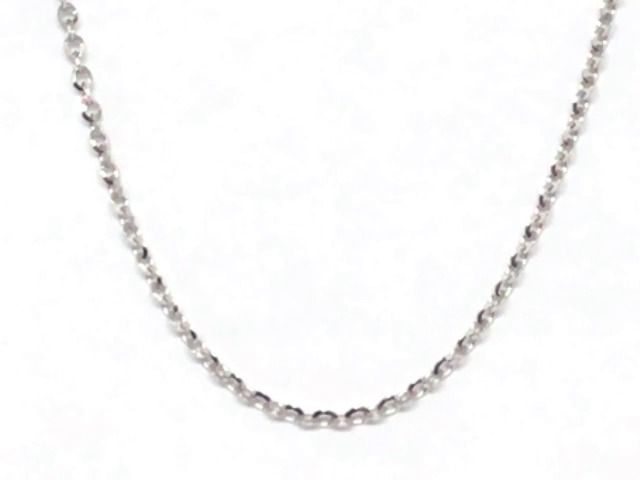 Chaîne rolo, or blanc 10 carats