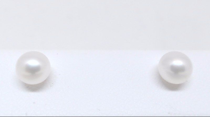 Fixed yellow gold earrings, 4.5-5 mm pearls - PR14-F455 - Pretty Pearl