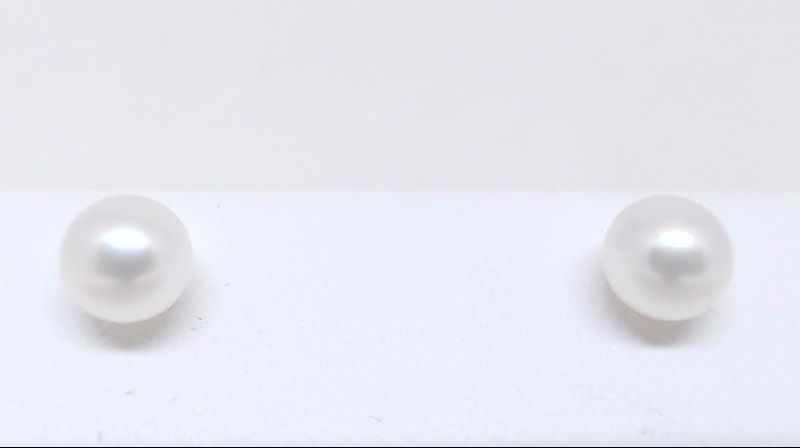 Fixed yellow gold earrings, 5.5-6 mm pearls - PR14-F556 - Pretty Pearl