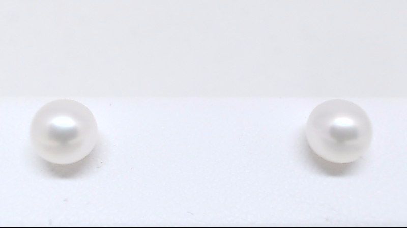Fixed yellow gold earrings, 6-6.5 mm pearls - PR14-F665 - Pretty Pearl