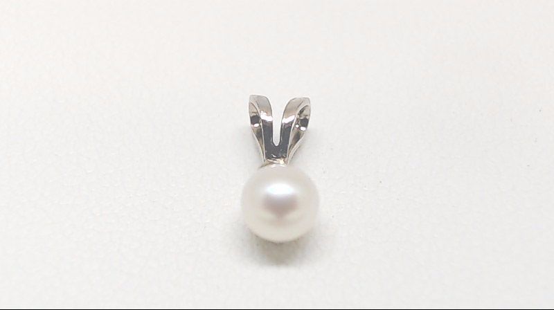 14k White Gold Cultured Pearl Pendant – 3.5 to 4 mm - PR14W-P354 - Pretty Pearl