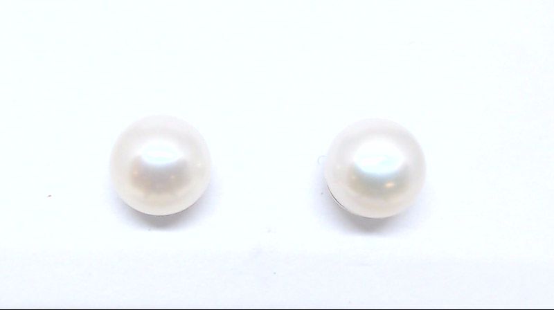 Boucles d’oreilles fixes argent .925, perles 6.5-7 mm - PR925-F657 - Jolie Perle